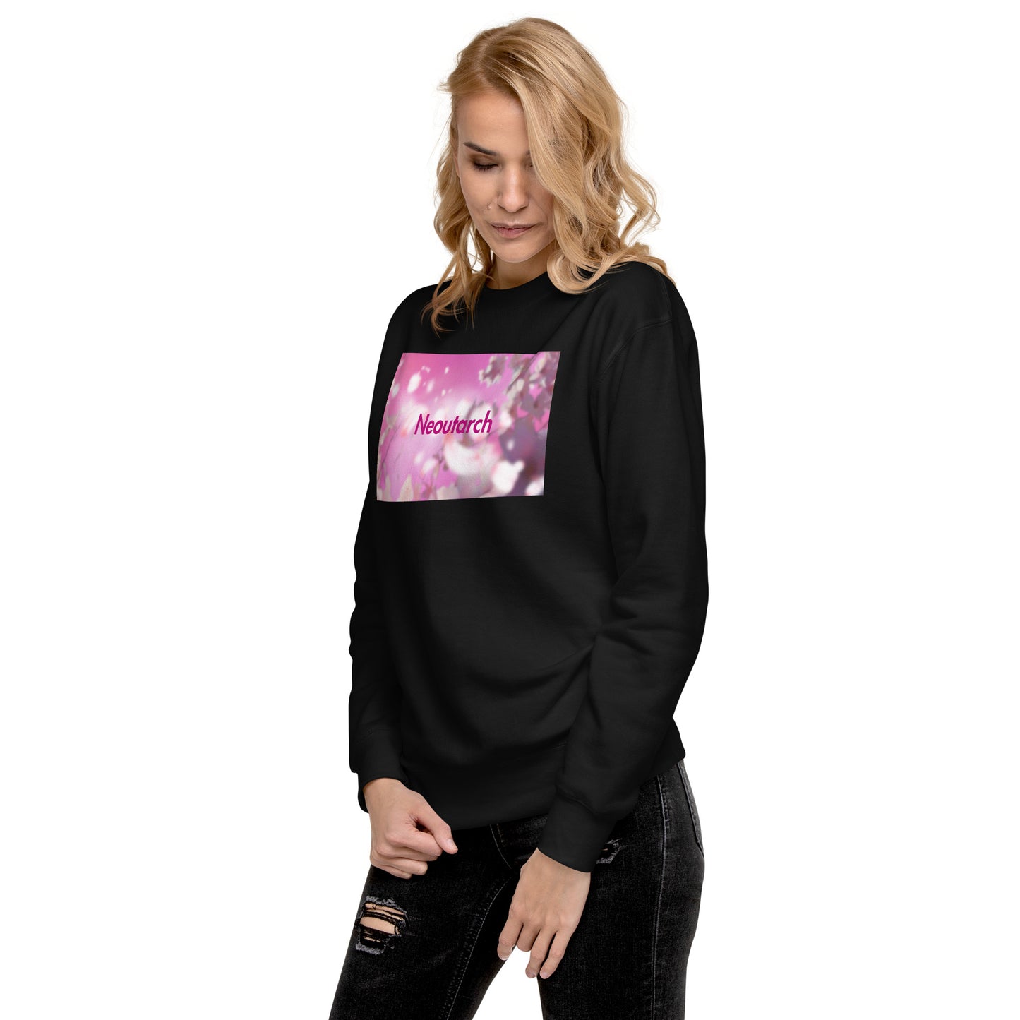 Logo Photo Sweatshirt Sakura Black