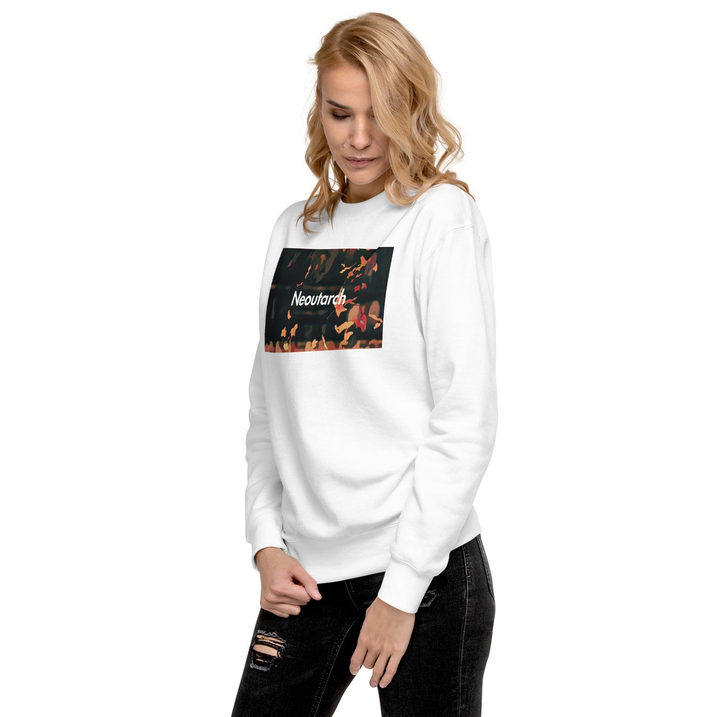 Logo Photo Sweatshirt Reeves White