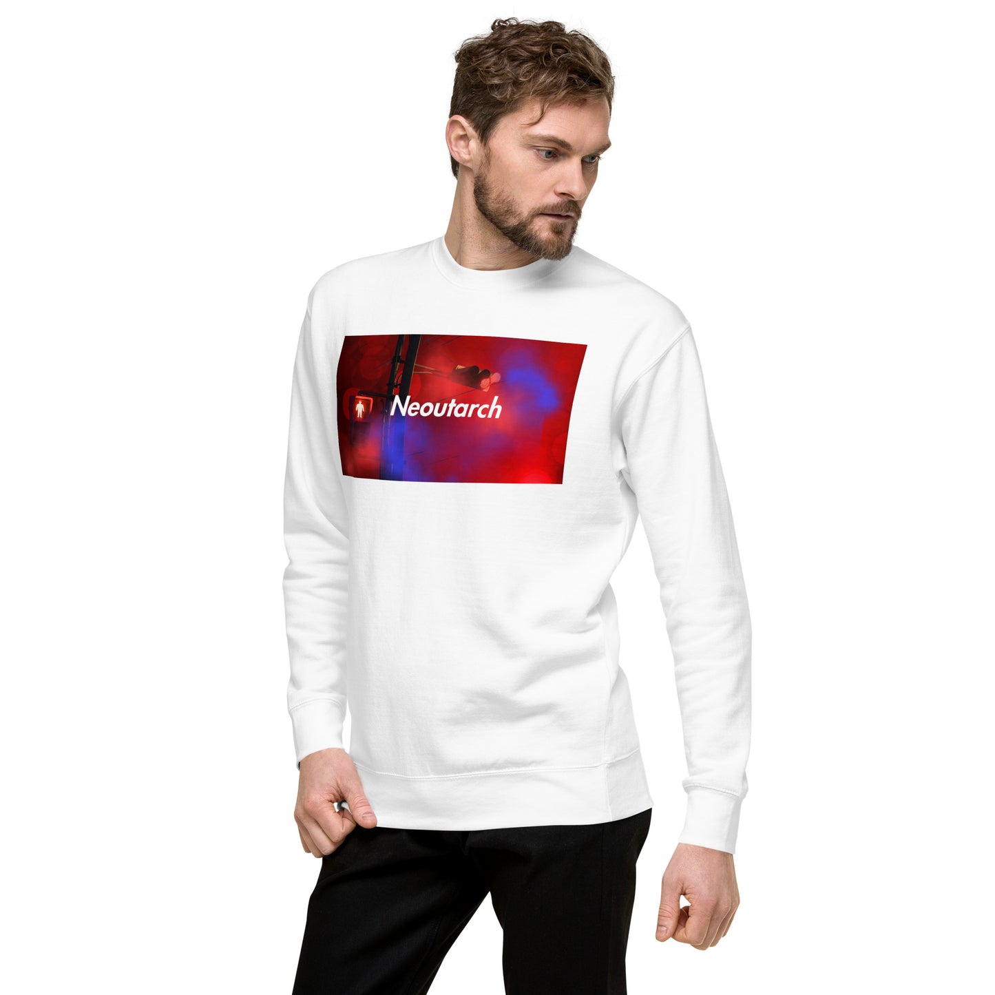 Logo Photo Sweatshirt Traffic Light White